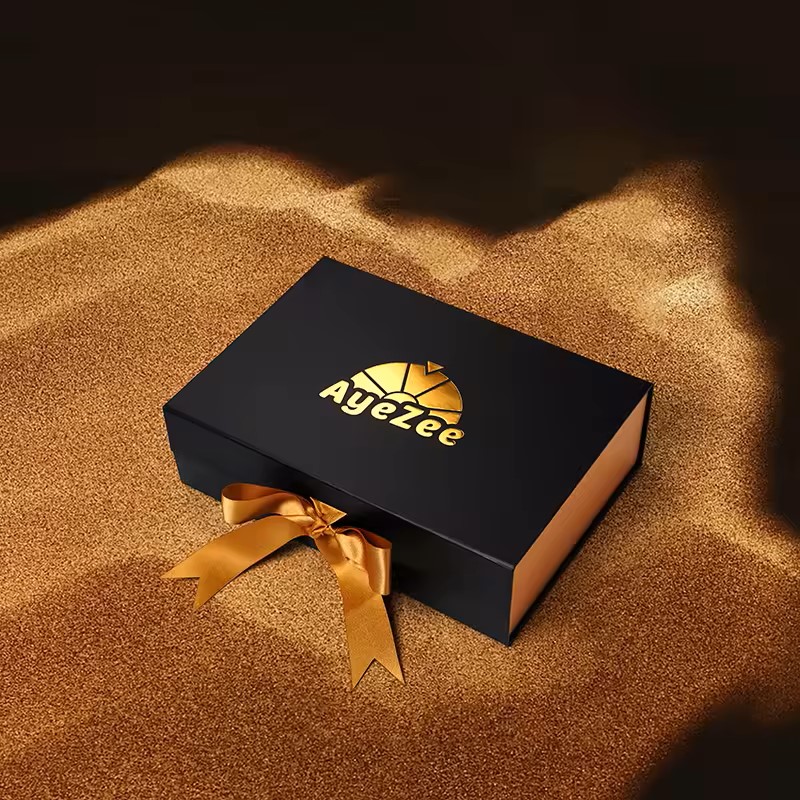 Luxury FoldingMagnetic Paper Box with Ribbon