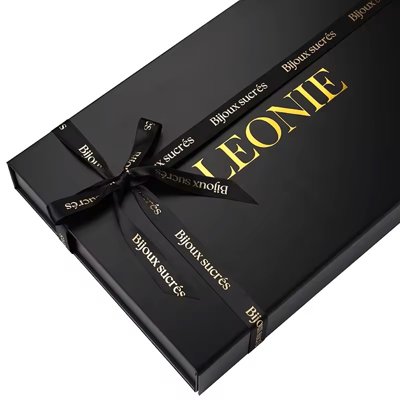 Folding shallow Gift Box With Ribbon for various functions