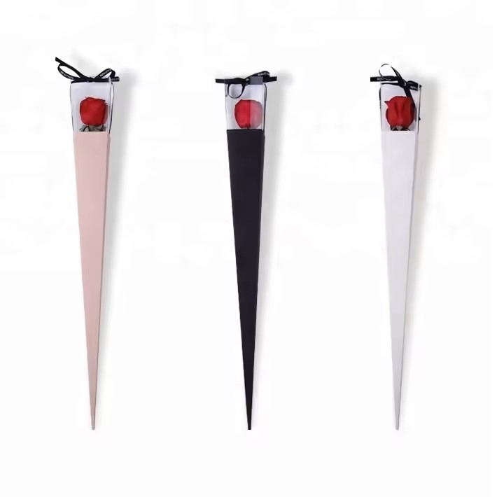 Luxury Long Paper Flower Rose Packaging Gift Box