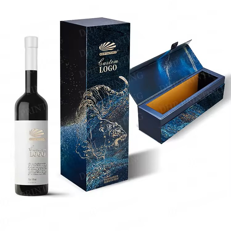 Luxusry Single Paper Whisky Champagne Vodka GIft Box