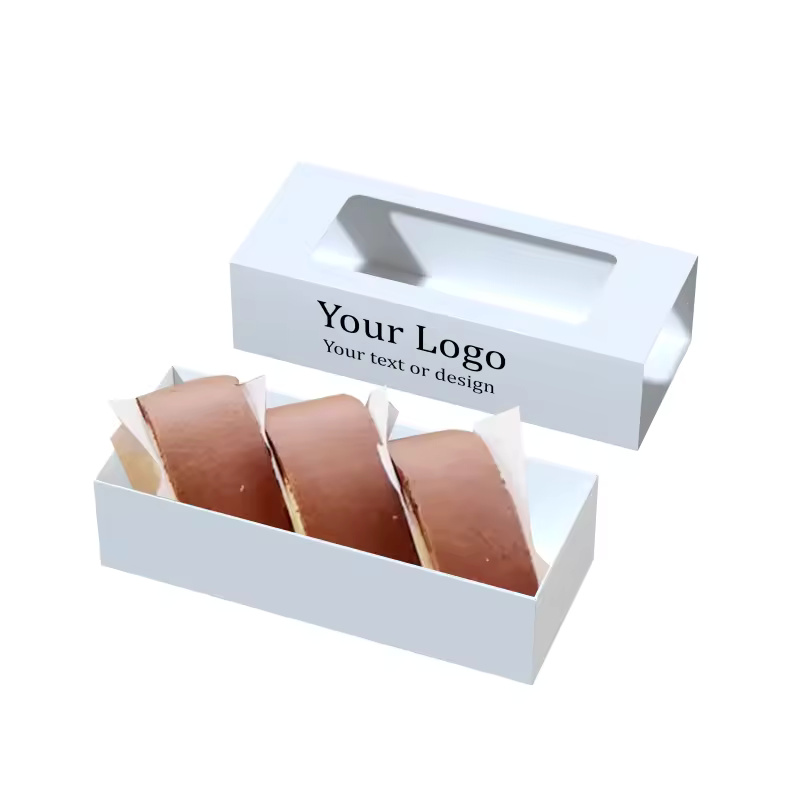 Customized Gift Packaging Box with Transparent Window for Dessert and Cake