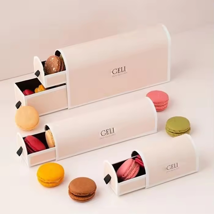 Luxury Design Logo Packaging Drawer Gift Boxes for Chocolate and Macaroon