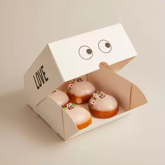Luxury Takeaway Disposable Food Packaging Boxes for Sushi Cupcake Bakery Cookies