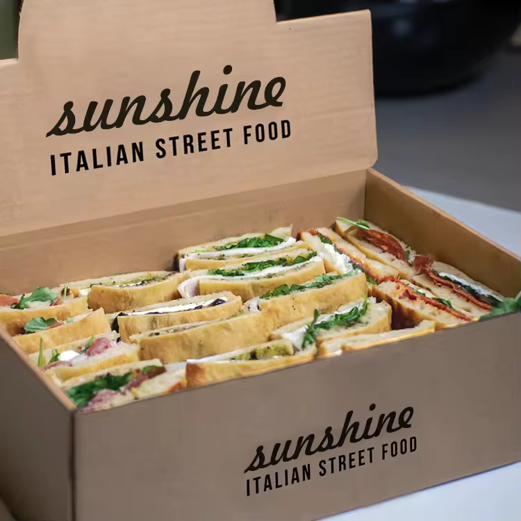 Customized and Printed Square Kraft Sandwiches Burger Boxes