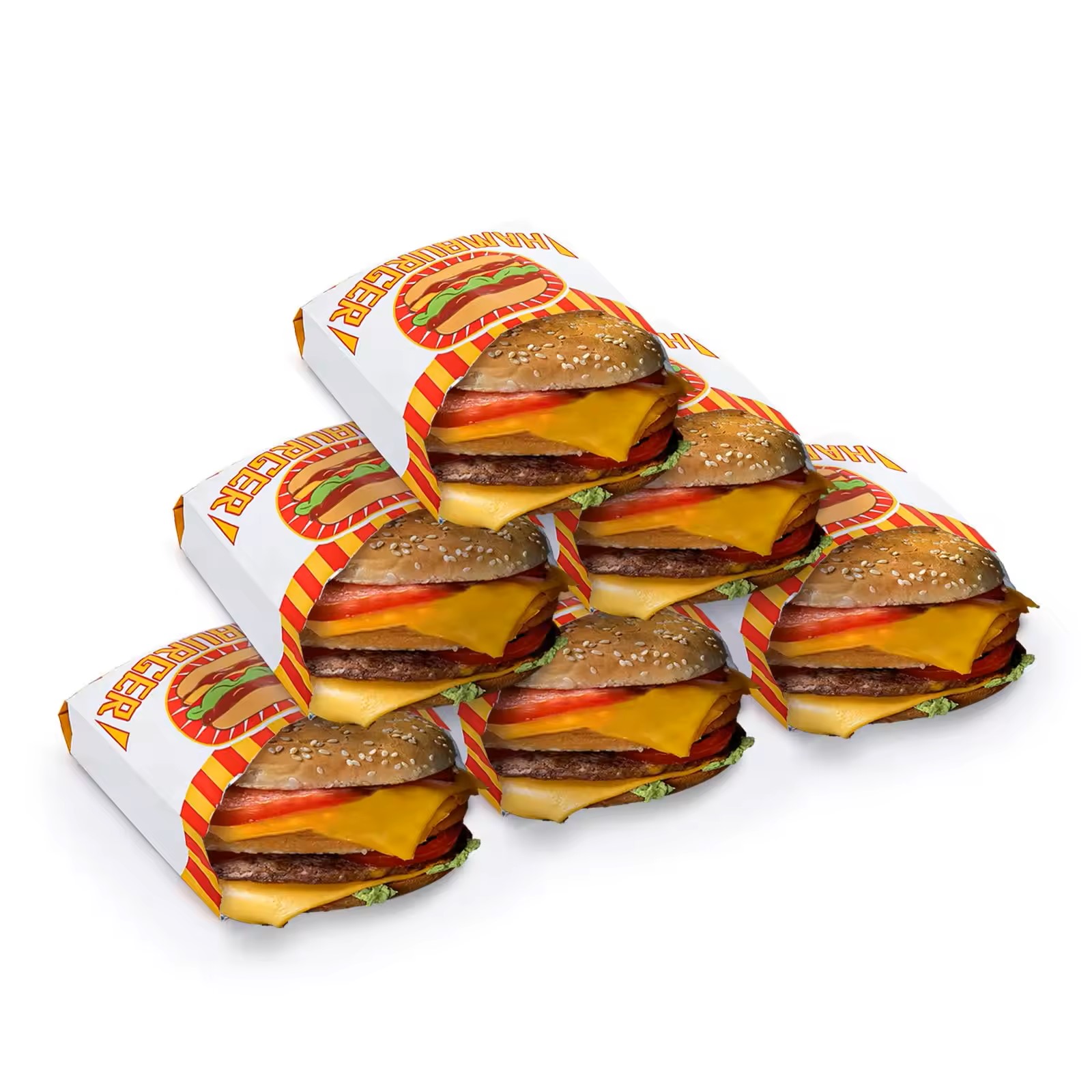 Customized Kraft Packaging Foil Lined Paper Bags for Burger Hot Dog