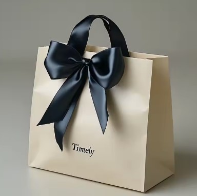 Luxury Shopping Gift Paper Bags With Ribbon Handle Luxury Bags For Wedding Jewel