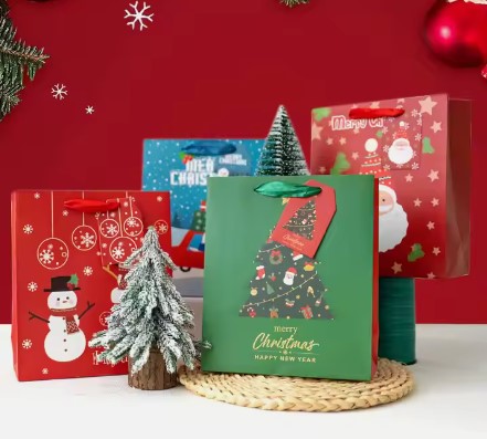 Seasonal Christmas Cartoon Printing Gift Paper Bag